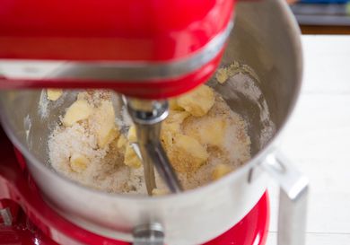 stand mixer creaming butter and sugar