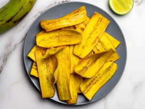 Fried plantains on a plate