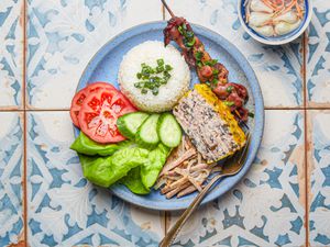 Overhead view of Vietnamese Broken Rice