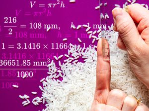 Graphic for measuring knuckle rice