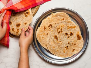 Overhead view of chapati