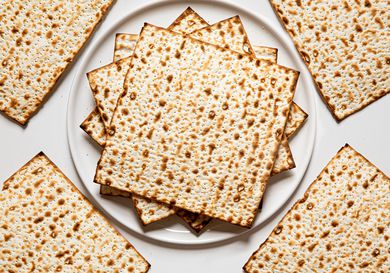 Stacks of matzo.