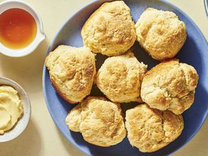 Overhead view of cathead biscuits