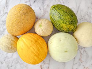 Overhead view of melons