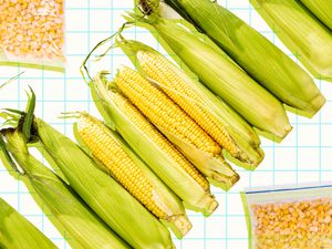 Overhead view of corn