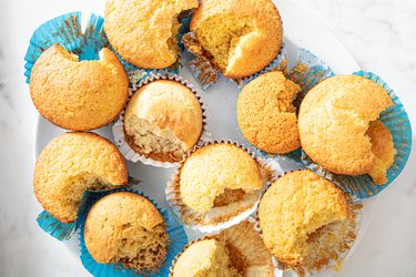 Overhead view of cornbreads