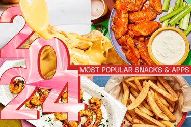 Collage of most popular snacks and apps