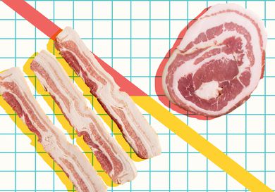 Bacon and pancetta on a graphic