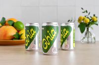 Ghia Lime & Salt Le Spritz cans on counter