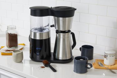 The oxo coffee maker on a kitchen countertop