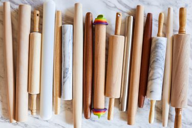 Best rolling pins displayed on marble surface