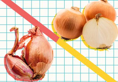 Graphic of shallots and white onions